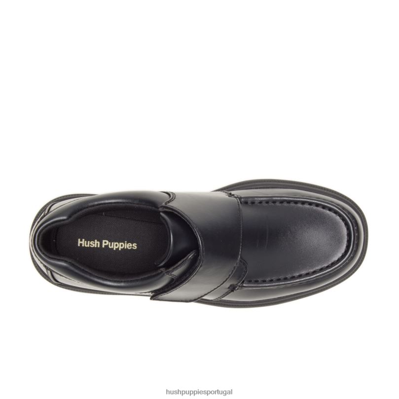 gil homens0NNHR358 Hush Puppies sapatos de caminhada couro preto