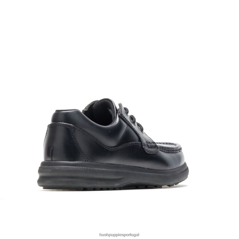 gus homens0NNHR359 Hush Puppies sapatos de caminhada couro preto
