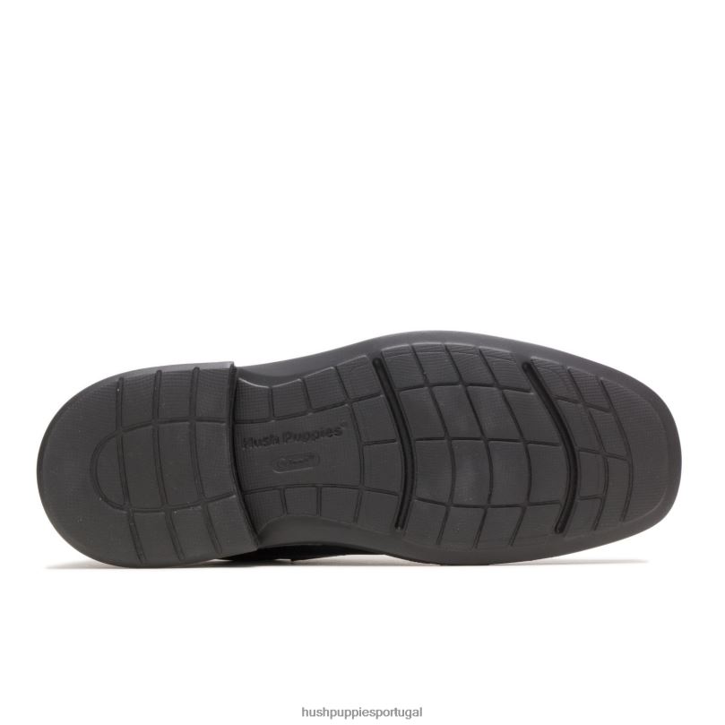 peri funil homens0NNHR362 Hush Puppies sapatos de caminhada couro preto