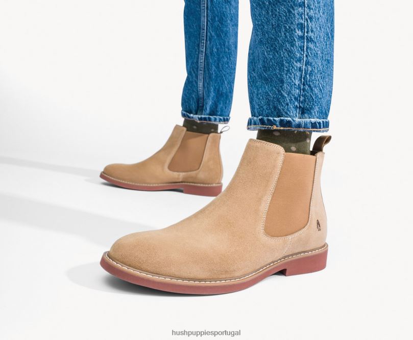 bota chelsea detroit homens0NNHR270 Hush Puppies bota couro conhaque
