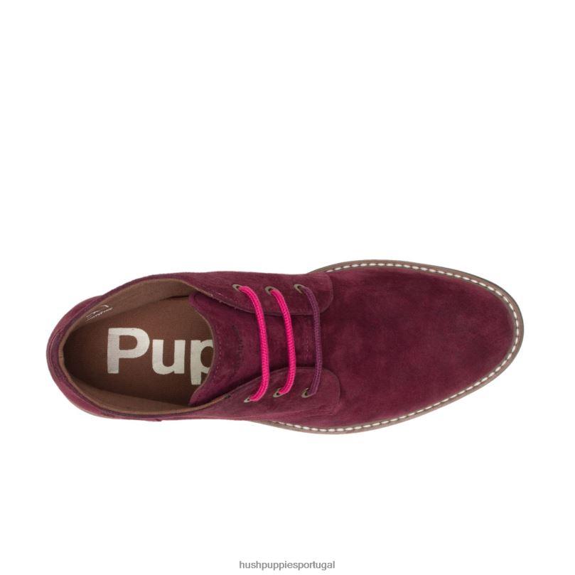 chukka detroit homens0NNHR268 Hush Puppies bota camurça vinho