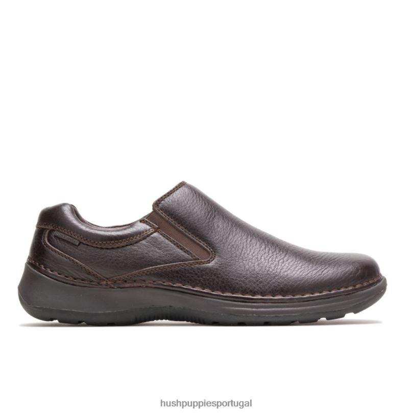 lunar ii homens0NNHR349 Hush Puppies mocassim couro marrom escuro