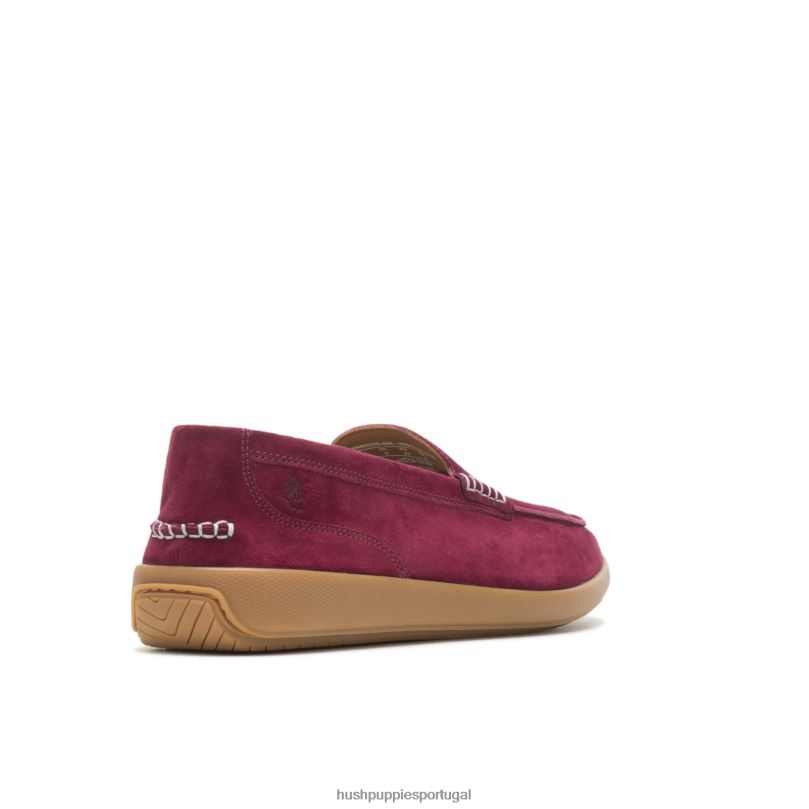 mocassim finley homens0NNHR311 Hush Puppies mocassim camurça vinho