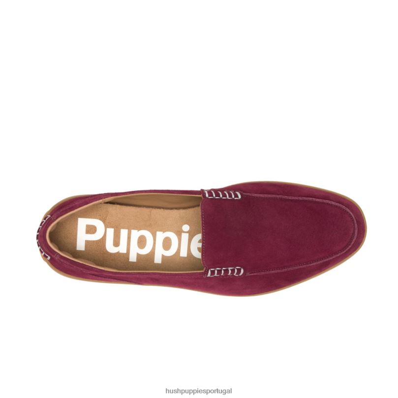 mocassim finley homens0NNHR311 Hush Puppies mocassim camurça vinho