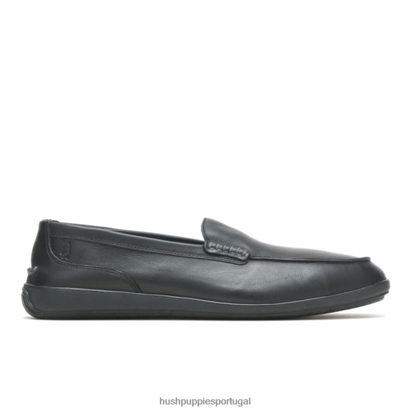 mocassim finley homens0NNHR315 Hush Puppies mocassim couro preto