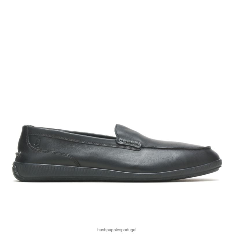 mocassim finley homens0NNHR315 Hush Puppies mocassim couro preto