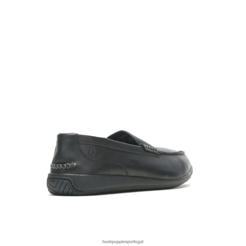 mocassim finley homens0NNHR315 Hush Puppies mocassim couro preto