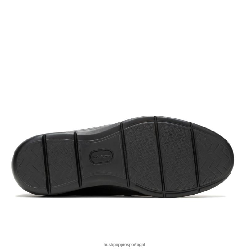 mocassim juliano homens0NNHR306 Hush Puppies mocassim couro preto ousado