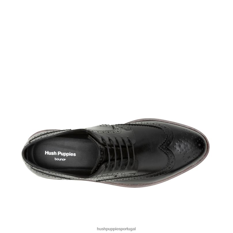everett ponta de asa oxford homens0NNHR286 Hush Puppies Oxford couro preto ousado