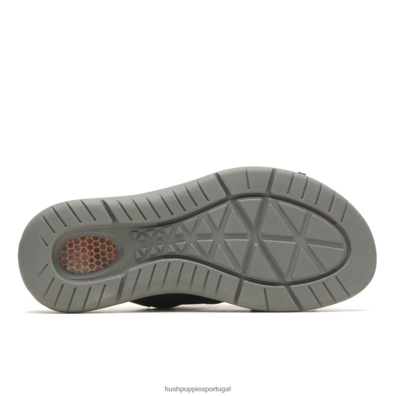 ativar sandália deslizante homens0NNHR318 Hush Puppies sandália couro azul marinho