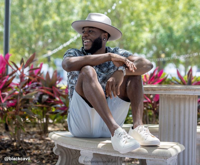 o bom tênis cano baixo homens0NNHR343 Hush Puppies tênis pedra macia