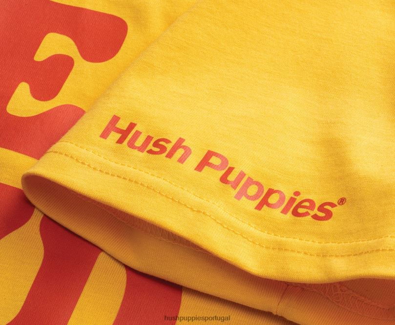 seja gentil camiseta gráfica homens0NNHR363 Hush Puppies Camisetas verão amarelo