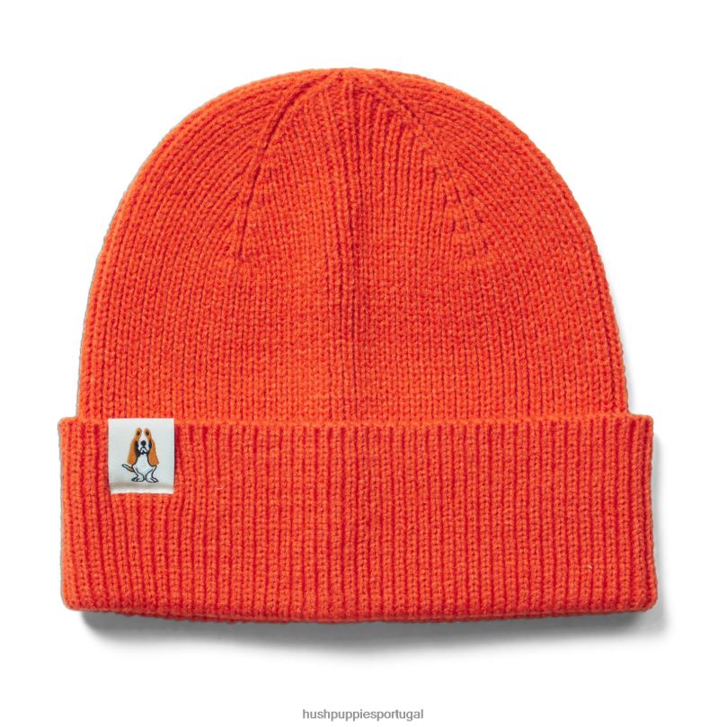 gorro de malha mulheres0NNHR255 Hush Puppies gorro laranja tijolo
