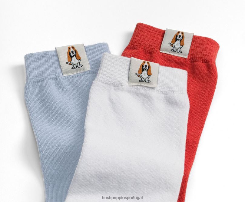 meia core unissex mulheres0NNHR261 Hush Puppies meias aço azul
