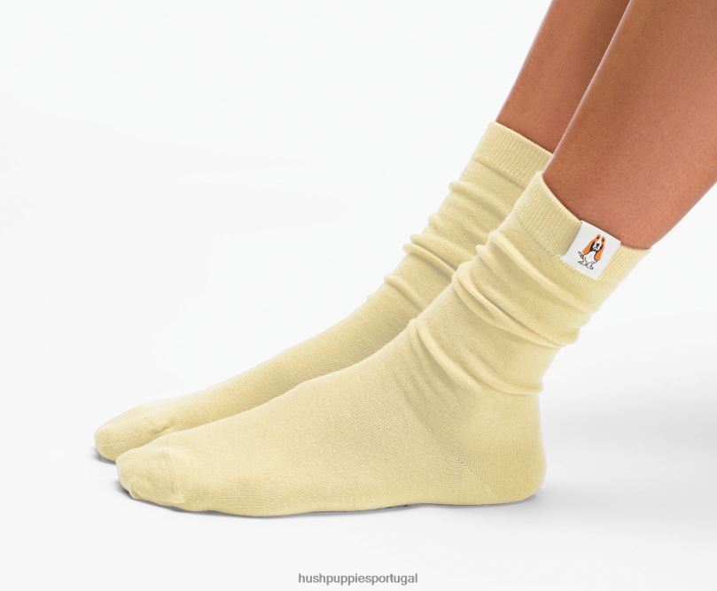 meia core unissex mulheres0NNHR262 Hush Puppies meias sol amarelo
