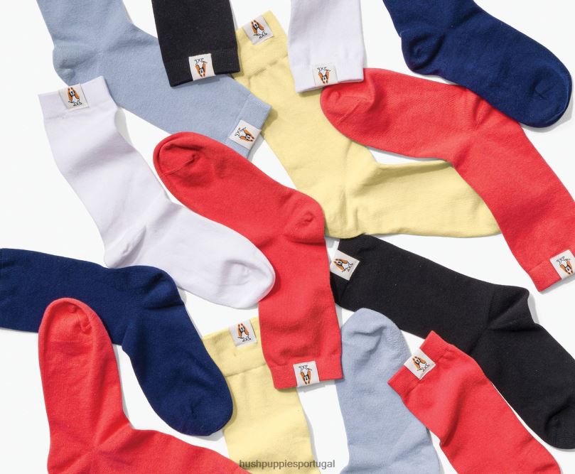 meia core unissex mulheres0NNHR262 Hush Puppies meias sol amarelo