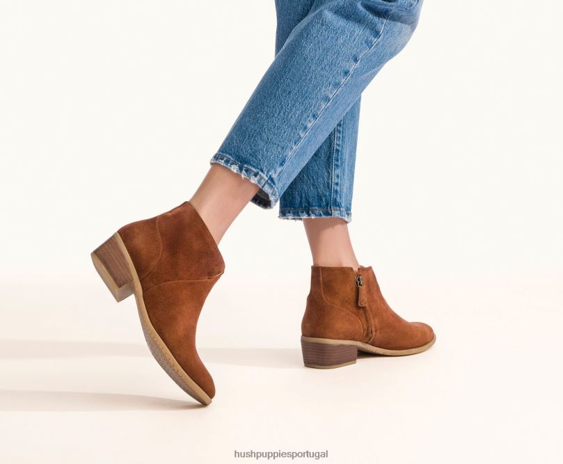bota siena mulheres0NNHR191 Hush Puppies bota camurça enferrujada