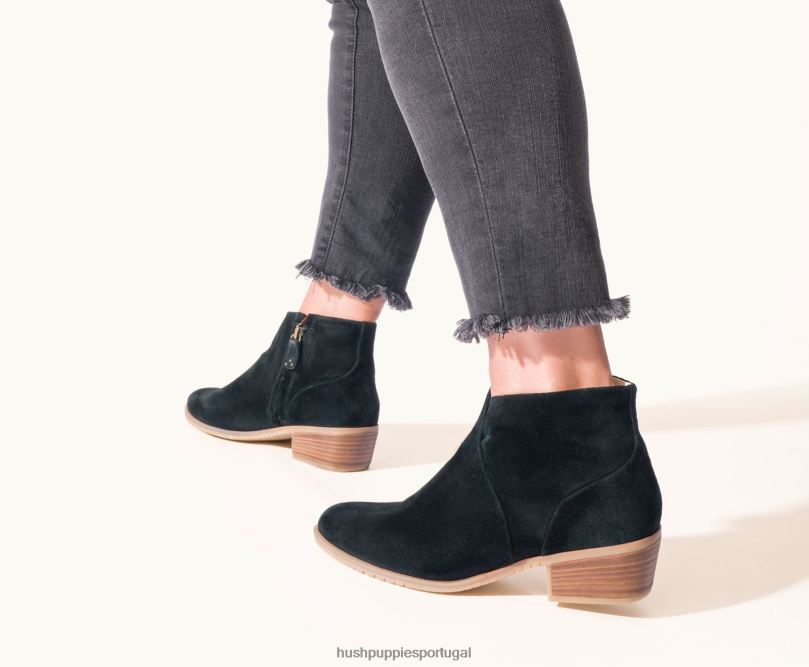 bota siena mulheres0NNHR192 Hush Puppies bota Camurça preta