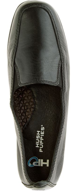 paraíso mulheres0NNHR226 Hush Puppies sapatos casuais couro preto