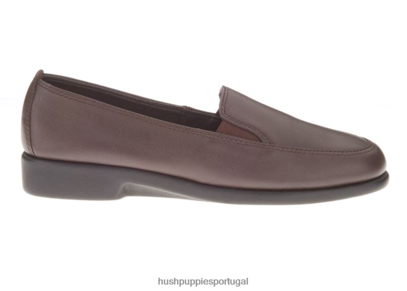 paraíso mulheres0NNHR227 Hush Puppies sapatos casuais couro marrom escuro