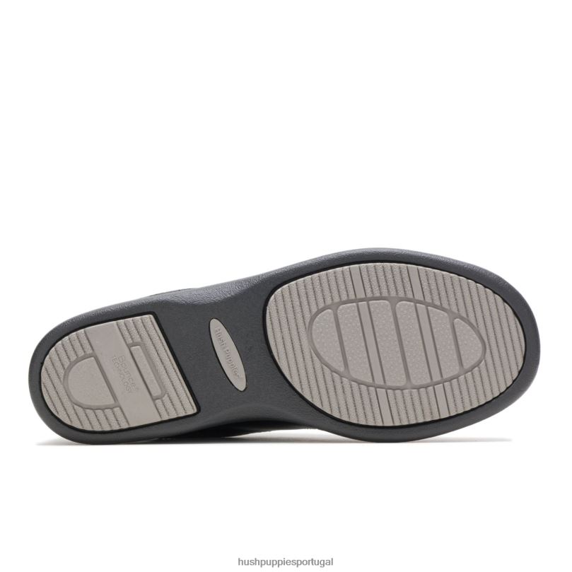 power walker mulheres0NNHR232 Hush Puppies sapatos casuais couro preto