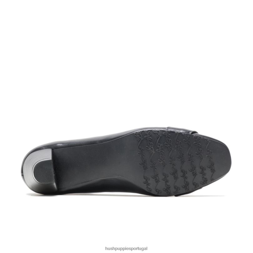 mabry mulheres0NNHR219 Hush Puppies estilo suave couro preto