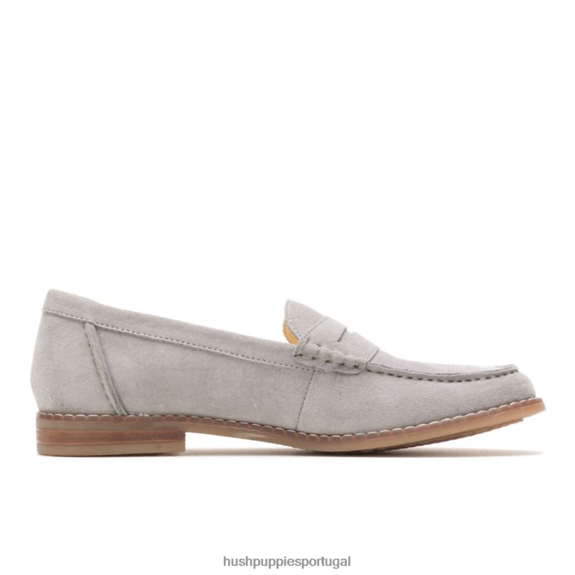 mocassim carriça mulheres0NNHR43 Hush Puppies mocassim camurça cinza geada