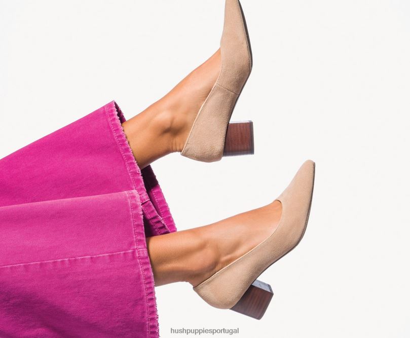 bomba de sofi mulheres0NNHR104 Hush Puppies salto nubuck bronzeado