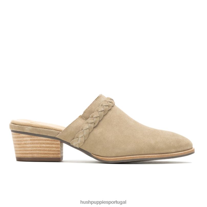 mule trança serra mulheres0NNHR102 Hush Puppies salto taupe
