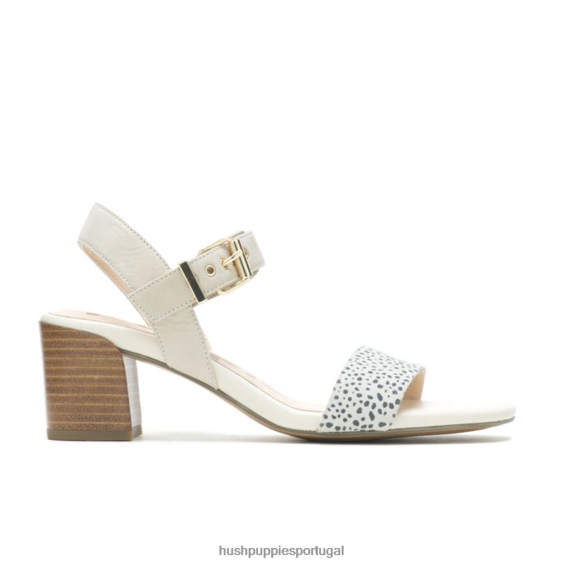 sandália leila meia tira mulheres0NNHR31 Hush Puppies salto nobuck leopardo da neve