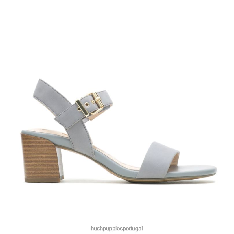 sandália leila meia tira mulheres0NNHR32 Hush Puppies salto nobuck cinza legal