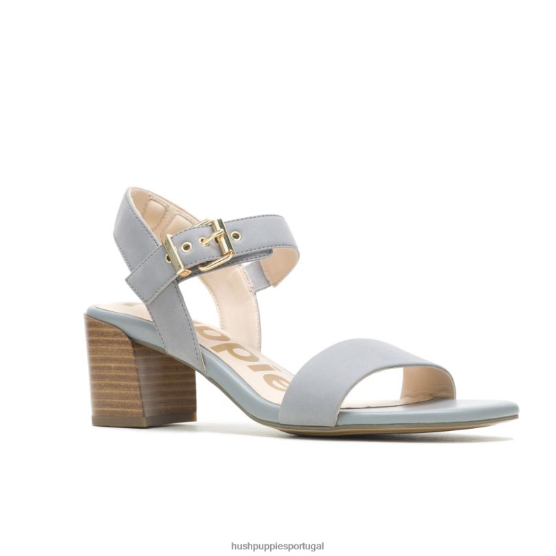 sandália leila meia tira mulheres0NNHR32 Hush Puppies salto nobuck cinza legal