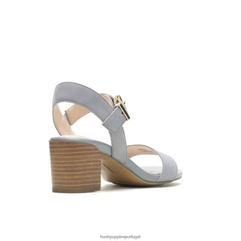 sandália leila meia tira mulheres0NNHR32 Hush Puppies salto nobuck cinza legal