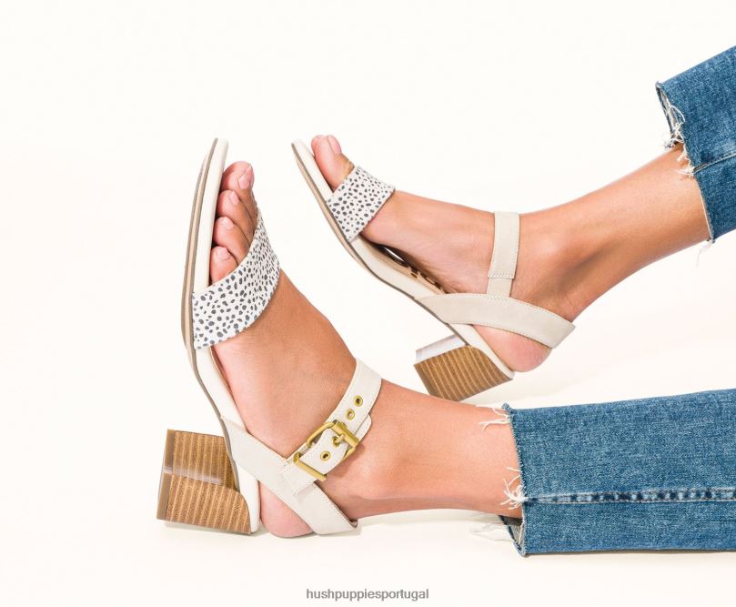 sandália leila meia tira mulheres0NNHR33 Hush Puppies salto nubuck bronzeado do deserto