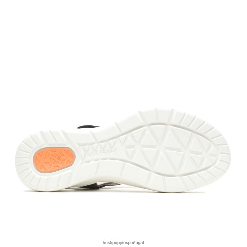 sandália biqueira respirada mulheres0NNHR35 Hush Puppies sandália couro preto ousado