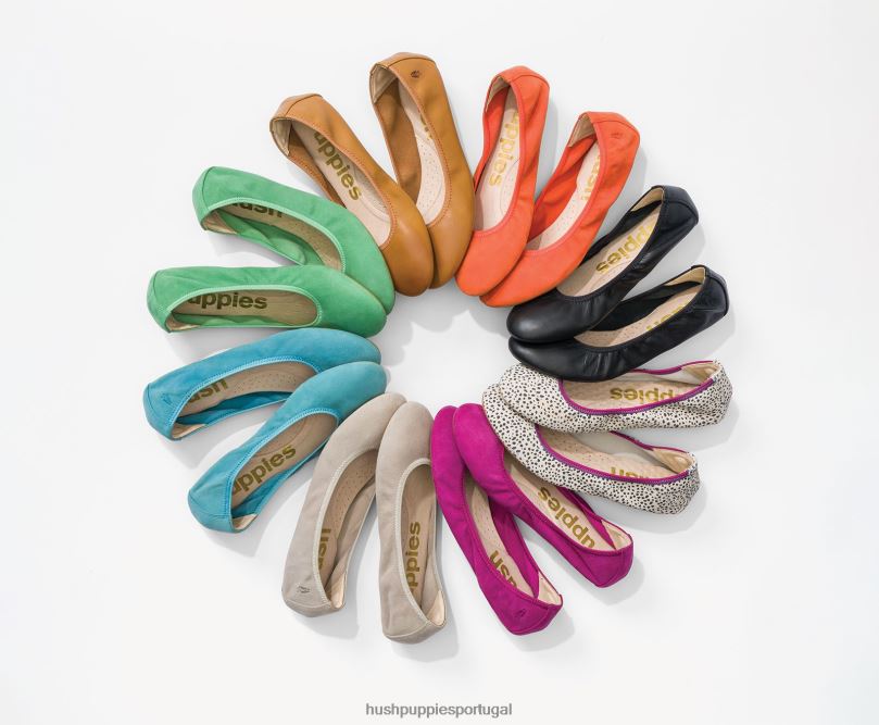 balé casto plano 2 mulheres0NNHR84 Hush Puppies balé plano couro taupe claro