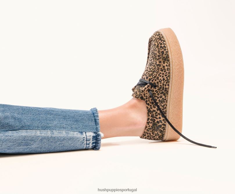 ponte mulheres0NNHR136 Hush Puppies tênis camurça leopardo