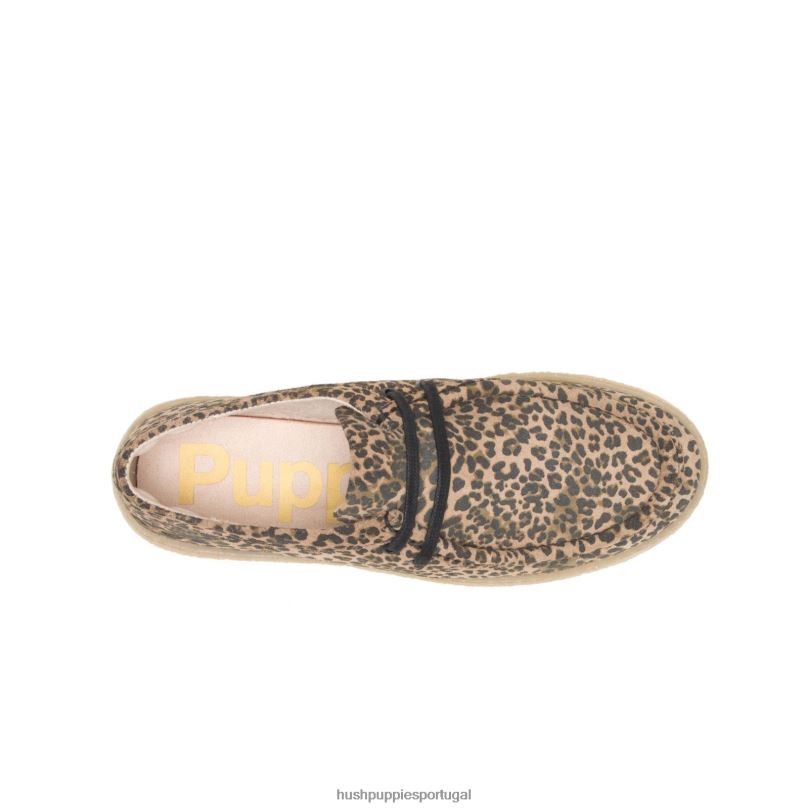 ponte mulheres0NNHR136 Hush Puppies tênis camurça leopardo