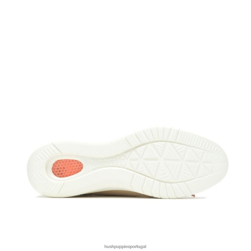 sapatilha com cadarço em tricô avançado mulheres0NNHR125 Hush Puppies tênis malha bege ousada