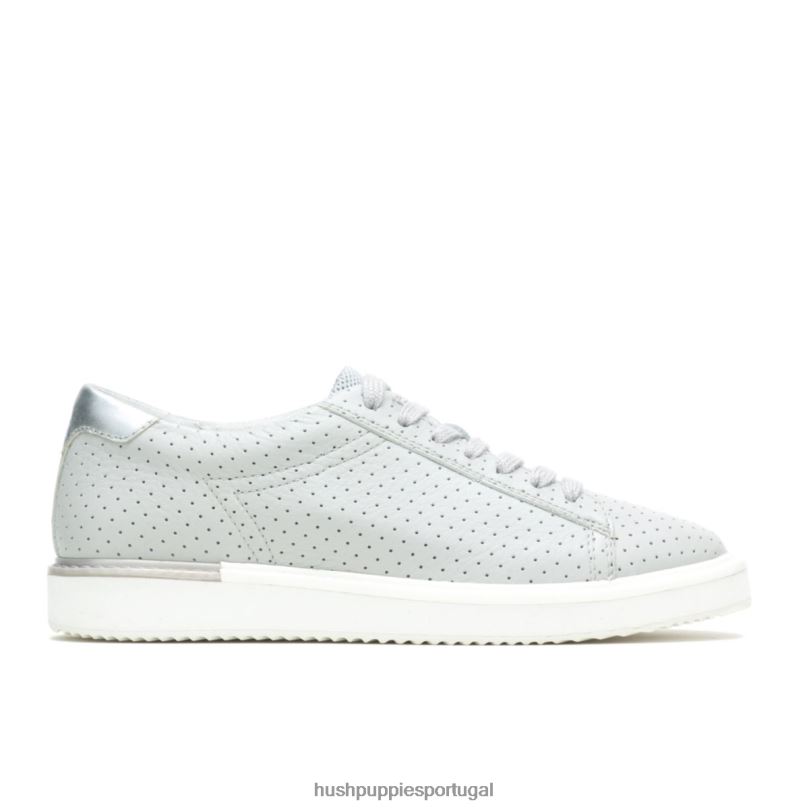 sapatilha sabine mulheres0NNHR141 Hush Puppies tênis couro perf cinza vapor