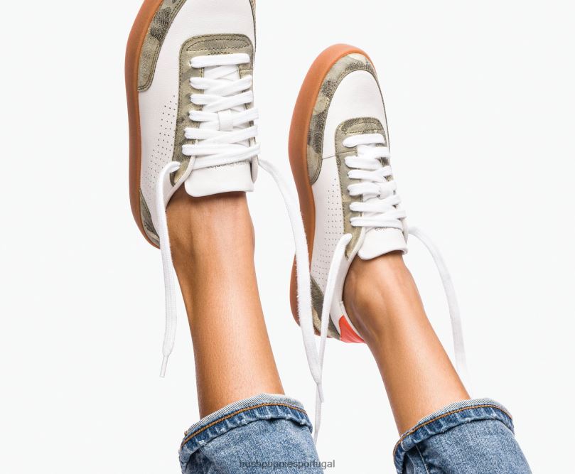 tênis Charlie Court mulheres0NNHR113 Hush Puppies tênis camuflagem multi camurça