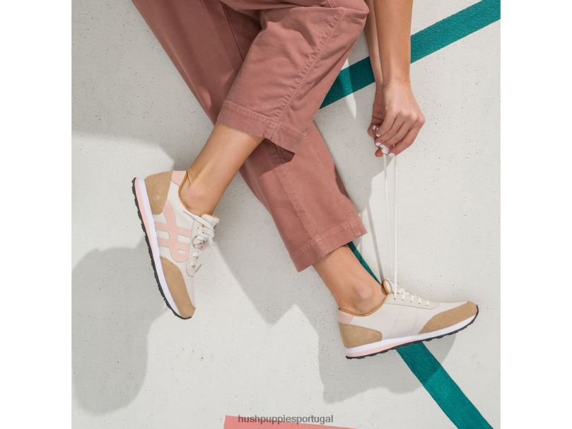 tênis seventy8 mulheres0NNHR121 Hush Puppies tênis camurça blush pálido